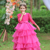 Kid Girl Princess Poncho Christmas Dresses