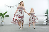 Family Matching Mother-daughter Sexy Beach Holiday Summer Dress