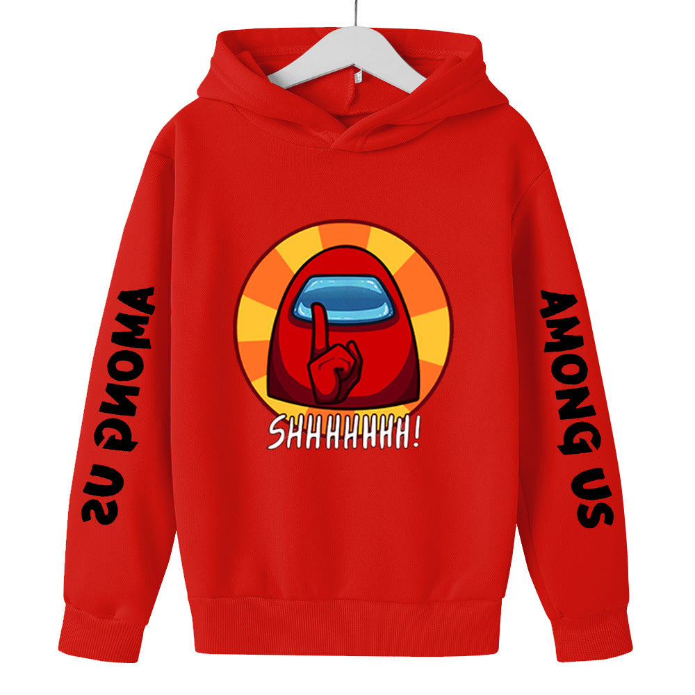 Kids Girl Boy Among US Peripheral Printed Hoodie