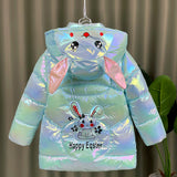 Kid Baby Girl Winter Cartoon Bright Skin Velvet Warm Down Padded Coats