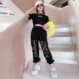 Kid Teenager Girls Summer Fashion Streetwear Ripped Cotton 2 Pcs Sets