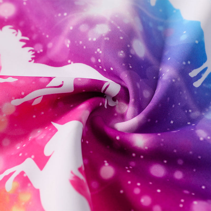 Kid Girls Middle Sunscreen Swimsuit Long-sleeved One-piece Swimwear