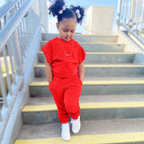 Kid Baby Girl Spring Summer Short Sleeve 2 Pcs Set