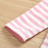 Kid Baby Girls Valentine's Day Stripe 2 Pcs Sets
