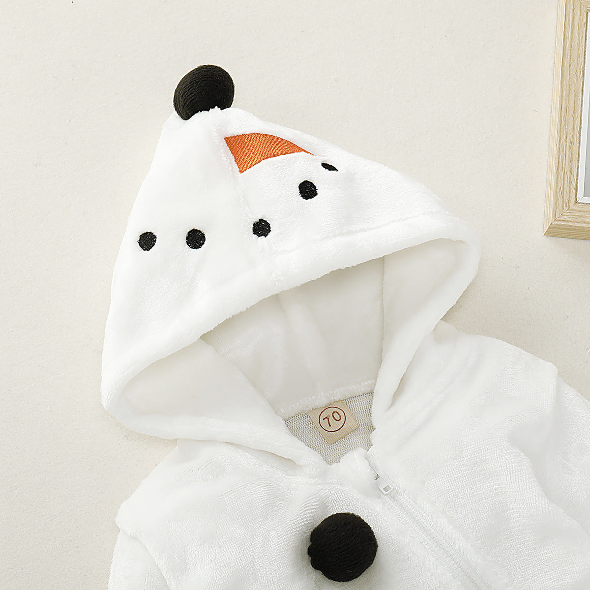 Baby Boy Girl Cashmere White Snowman One-piece Romper