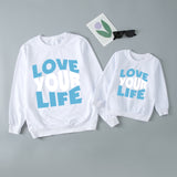 Family Matching Parent-child Father-son Round Neck Long Sleeves Shirts