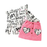 Kid Baby Girl Valentine's Day Long Sleeve Love Spring 2 Pcs Sets
