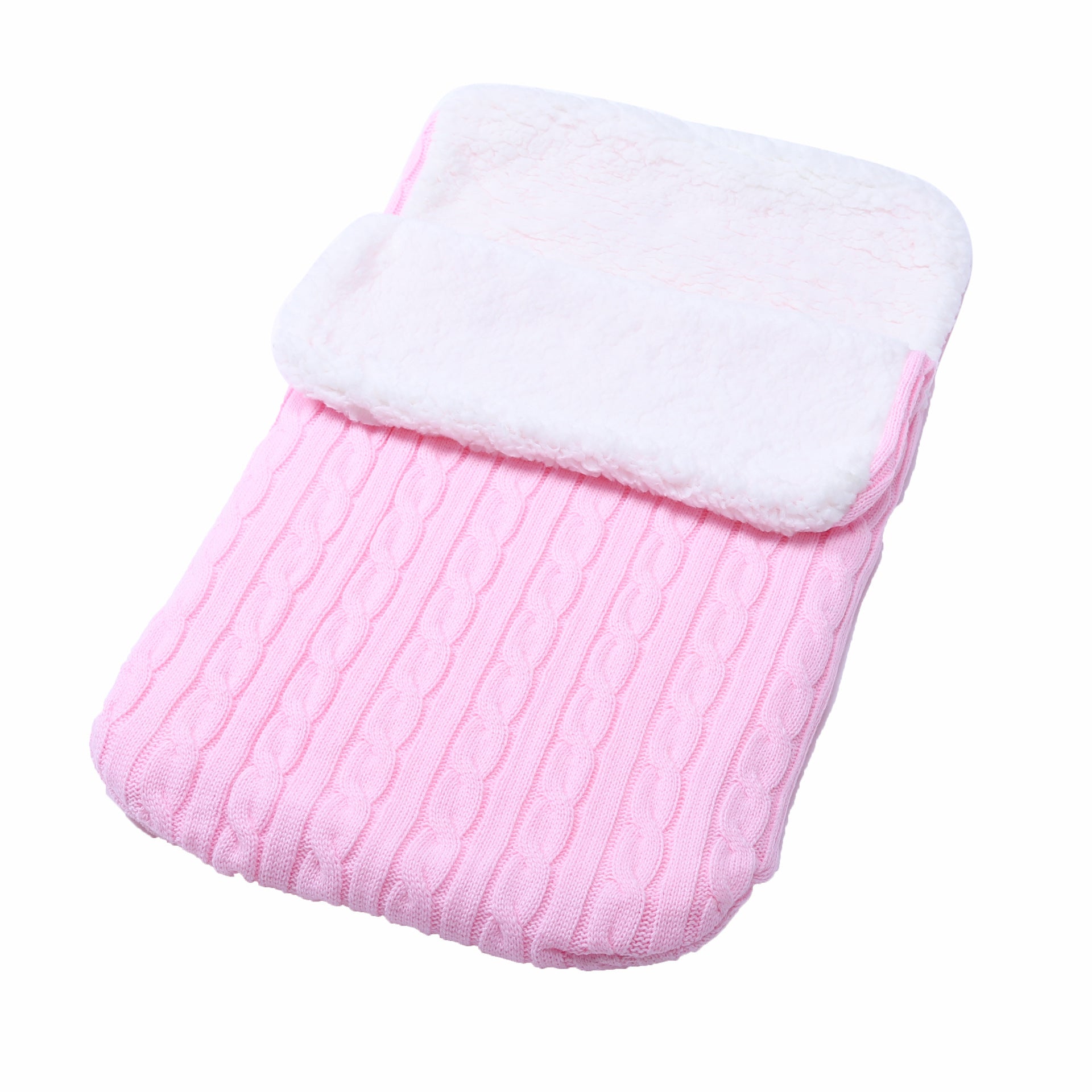 Baby Fleece Sleeping Thickened Knit Warm Wool Trolley Pajamas