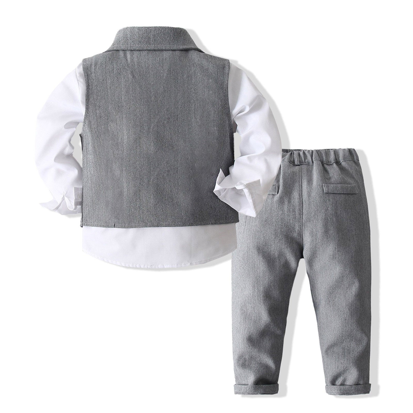 Kid Baby Boy Banquet Gentlemen Solid Handsome 2 Pcs Sets