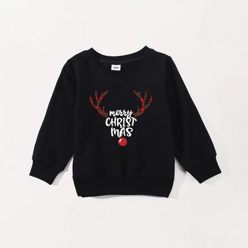 Family Matching Fashion Long-sleeved Crew Neck Shirts