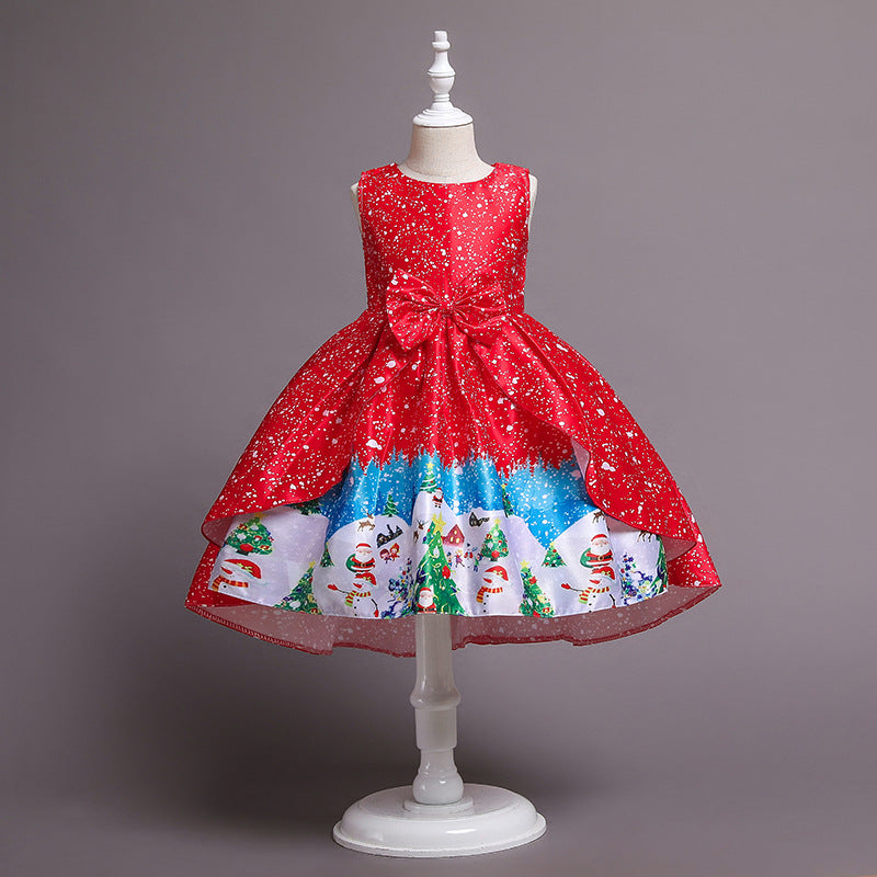 3-10T Girls Kids Flower Elegant Party Christmas Dresses