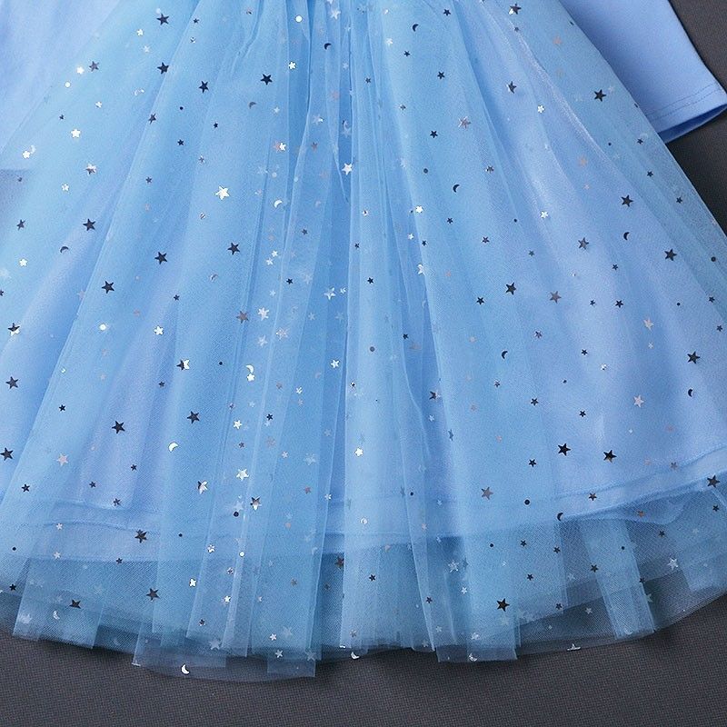Kid Girl Princess Pure Cotton Spring/Autumn Frozen Elsa Dresses