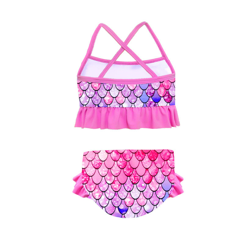 Kid Girls Swimsuit Mermaid Bathing Vacation Swimwear