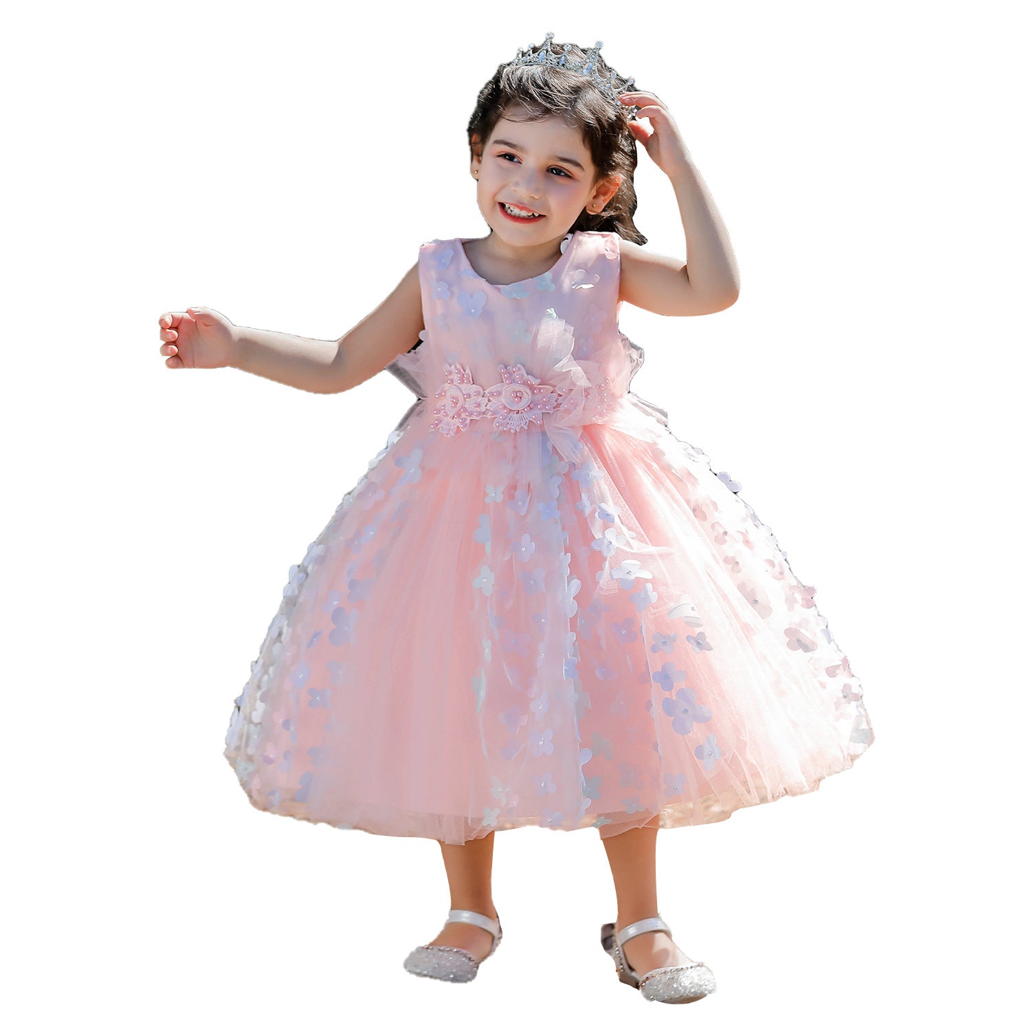Kid Baby Girl Stereoscopic Flower Wedding Dresses