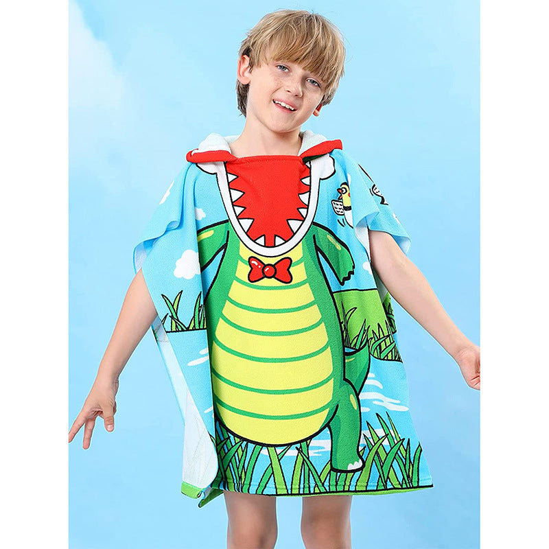 Kid Baby Bath Towel Microfiber Cotton Hooded Beach Soft Poncho Pajamas
