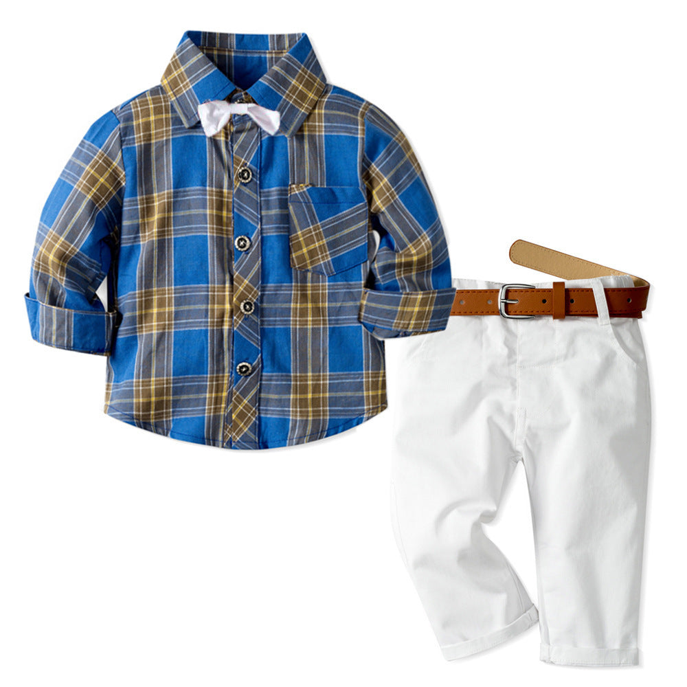 Kid Baby Boy Gentlemen Spring Long-sleeved 3 Pcs Sets