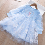 Kid Baby Girls Fashion Princess Frozen Spring Pomp Mesh Dresses