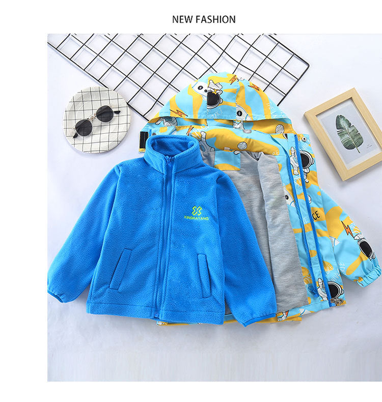 Kid Baby Girl Outdoor Mountaineering Trench Extra Heavy Coats