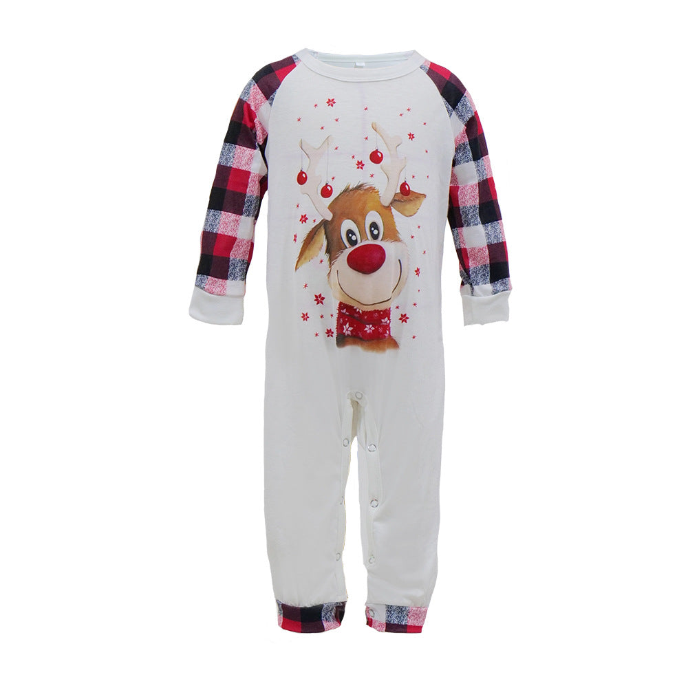 Family Home Spring Autumn Mother-daughter Deer Printed Christmas Pajamas