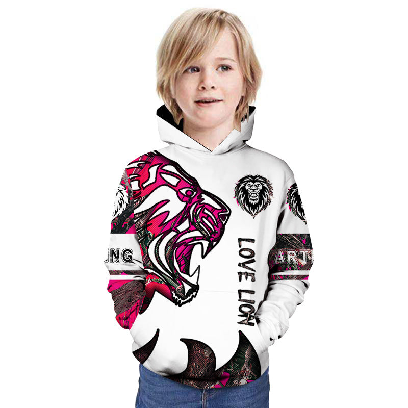 Children Kid 3D Print Animal Lion Hoodie