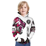 Children Kid 3D Print Animal Lion Hoodie