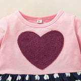 Kid Baby Girl Long Sleeve Autumn Love Printing Flower Dresses