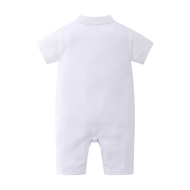 Baby Boy Suit Gentleman Short Sleeve Climbing Suit Rompers