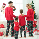 Family Matching Home Red Autumn Christmas Pajamas