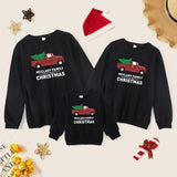 Family Matching Christmas Round Neck Parent-child Long Sleeve Cute Cartoon Shirts