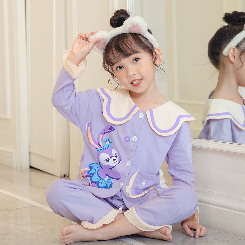 Kid Baby Girl Spring Autumn Pajamas Cute Cartoon Home Wear