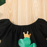 Easter Spring Autumn Kid Baby Girls Printed Long Sleeve Bell 2 Pcs Set