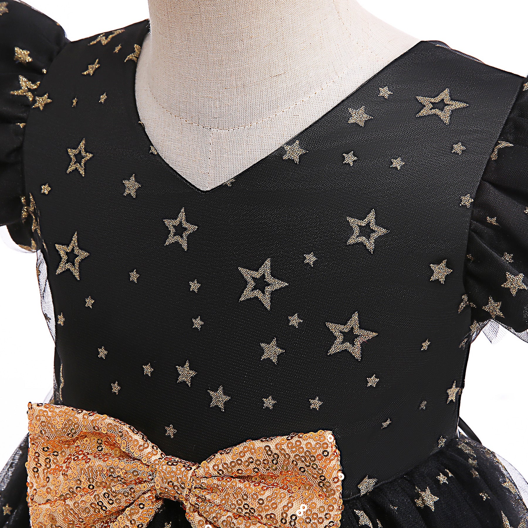 Kid Girls Princess Sequined Christmas Show Dress