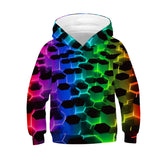 Kid Boy Girl Long Sleeve Fashion Fall 3D Digital Printing Hoodie