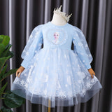 Kid Baby Girls Fashion Princess Frozen Spring Pomp Mesh Dresses