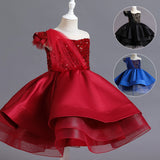 Kid Baby Girl Air Gauze Tutu Flower Piano Performance Dress