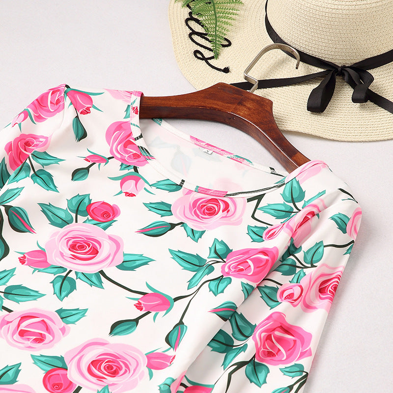 Family Matching Flower Mother and Daughter Dresses