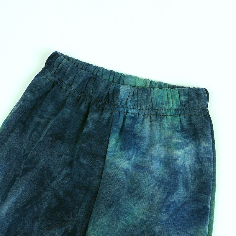 Kid Baby Girls Autumn New Tie-dyed Long Sleeve 2 Pcs Set