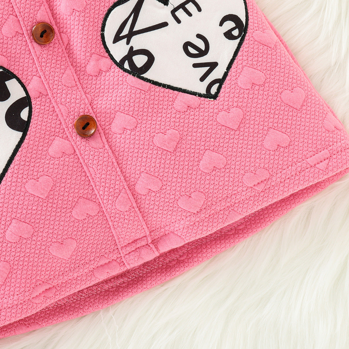 Kid Baby Girl Valentine's Day Long Sleeve Love Spring 2 Pcs Sets