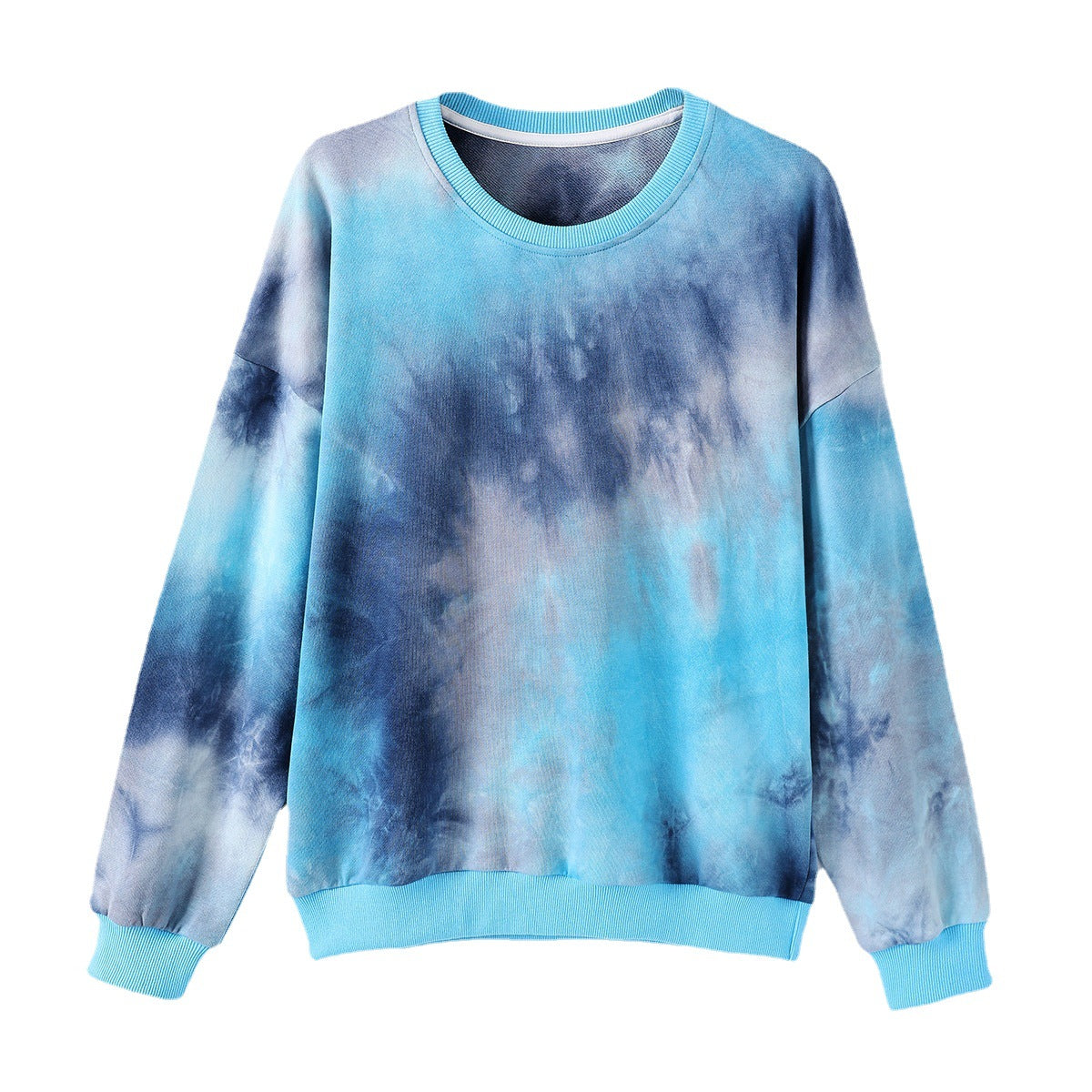 Family Matching Fashion Tie-Dye Father Son Mother Daughter Long-Sleeved Shirts Tops