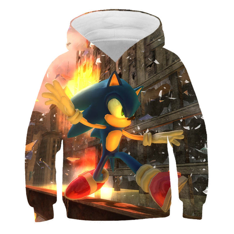 Kid Cartoon Pullover Hoodie 3D Digital Printed Casual Tops
