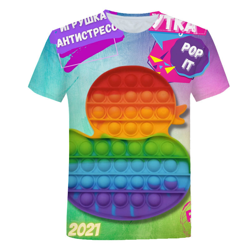 Kid Baby Boy Girl 3D Short Sleeve Summer T Shirt