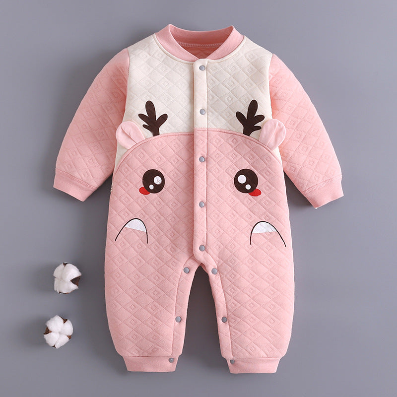Baby Girl Boy One-piece Autumn Winter Cotton Warm Romper