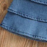 Kid Baby Girl Suit Jean Slip Dresses 2 Pcs Sets