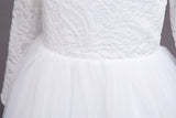 Kid Girl Flower Wedding Lace Gauze Dresses 3-12T