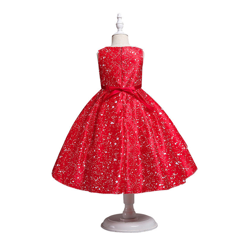 3-10T Girls Kids Flower Elegant Party Christmas Dresses