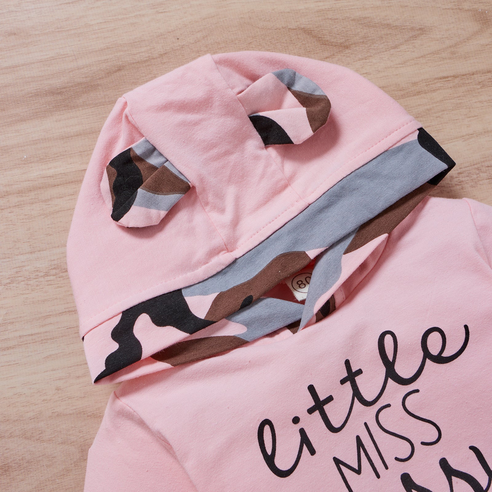 Kid Baby Girl Wear Pink Camouflage Long Sleeves 2 Pcs Sets