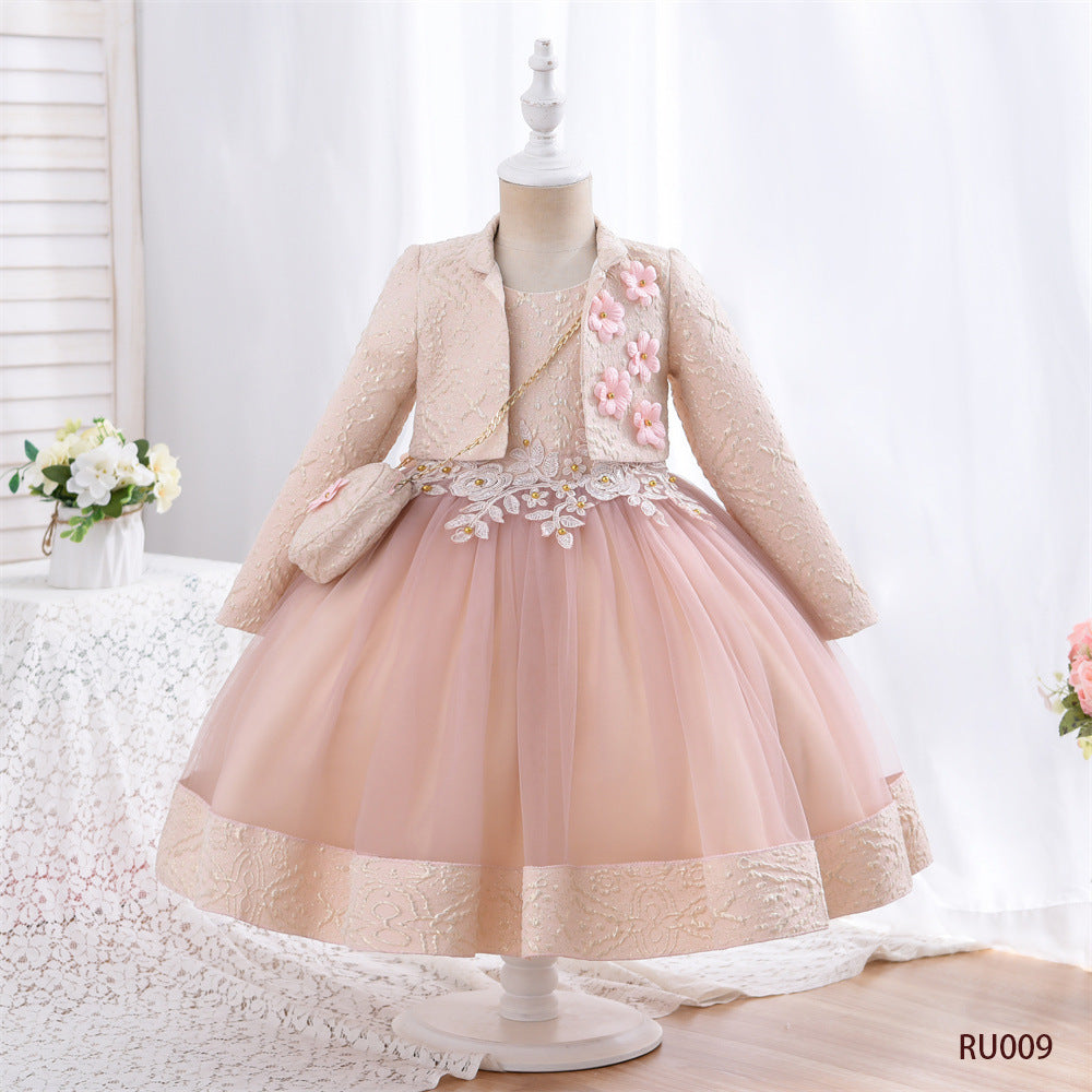 Kid Girl Princess Dress Pomfret Piano Performance Dress