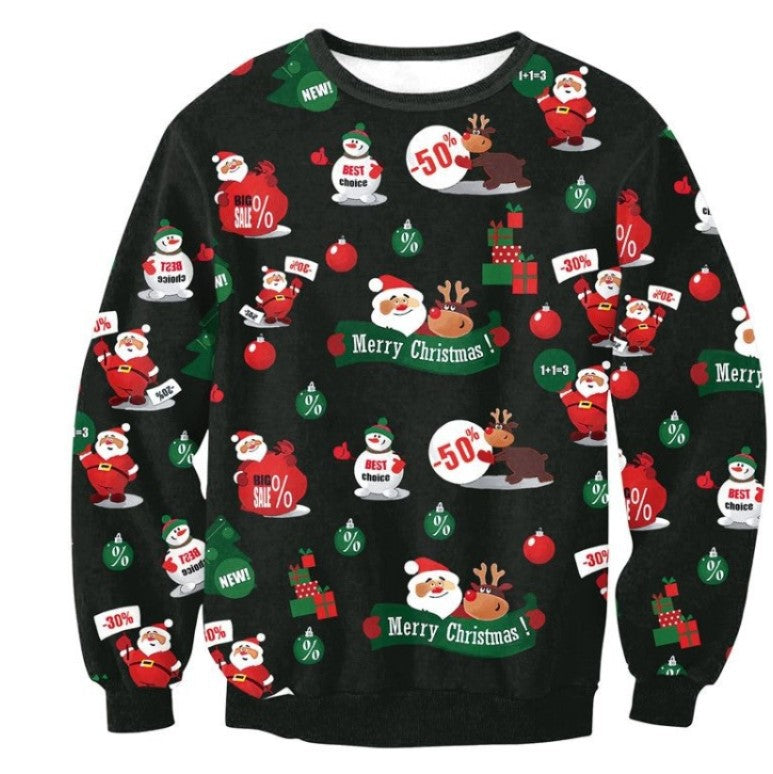 Kid 3D Printed Round Neck Christmas Fashion Hoodie
