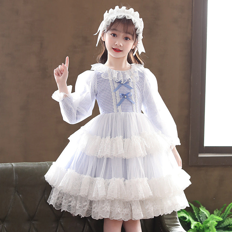 Kid Baby Girls Lolita Princess Flower Dress