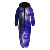 Kid Boy Girl Jumpsuit Loose Sky Digital Printed Zipper Rompers